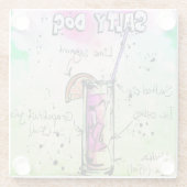 塩辛いドッグドリンクレシピ ガラスコースター (裏面)