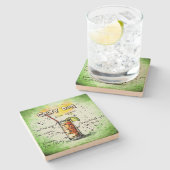 塩辛いドッグドリンクレシピ ストーンコースター (横)