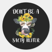 塩辛いハイファーの高地の牛の農場ではない ラウンドシール (正面)