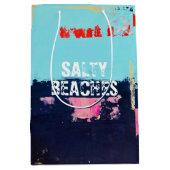 塩辛いビーチ感のある抱き枕 ミディアムペーパーバッグ (正面)