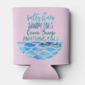 塩辛いヘアサンディトゥーズ海ビーチ引用文缶 缶クーラー (裏面)