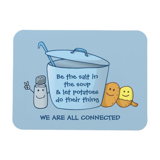 塩辛いポテトスープ マグネット (横)