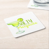 塩辛いマルガリタ スクエアペーパーコースター (アングル)