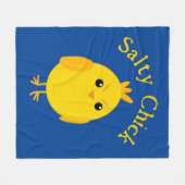 塩辛い女 フリースブランケット (正面(横))