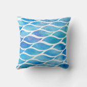 塩辛い毛のサンディのつま先の海のビーチの引用文の枕 クッション (裏面)