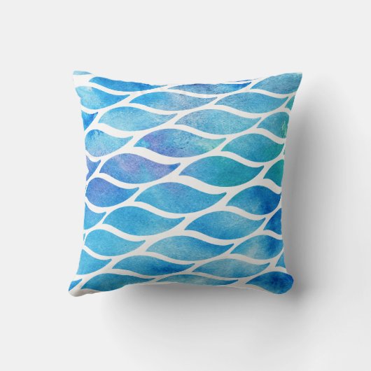 塩辛い毛のサンディのつま先の海のビーチの引用文の枕 クッション (裏面)