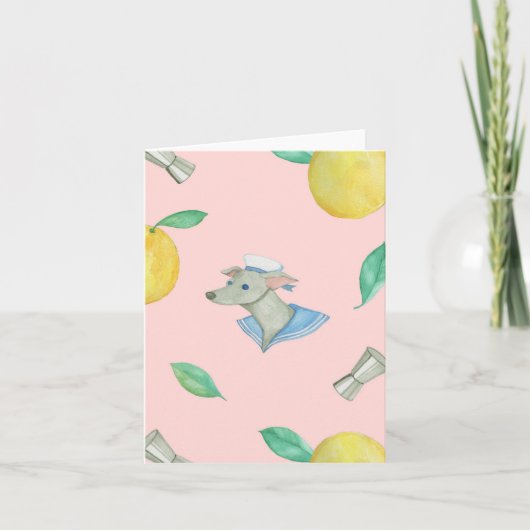 塩辛い犬の夏のグリーティングカード カード (正面)