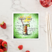 塩辛い犬の飲み物のレシピ スタンダードカクテルナプキン (インサイチュ)