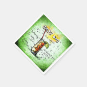 塩辛い犬の飲み物のレシピ スタンダードカクテルナプキン (角)