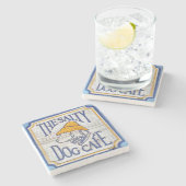 塩辛い犬、Hilton Head Islandの大理石のコースター ストーンコースター (横)