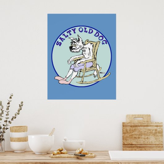 塩辛い老犬 ポスター (キッチン)