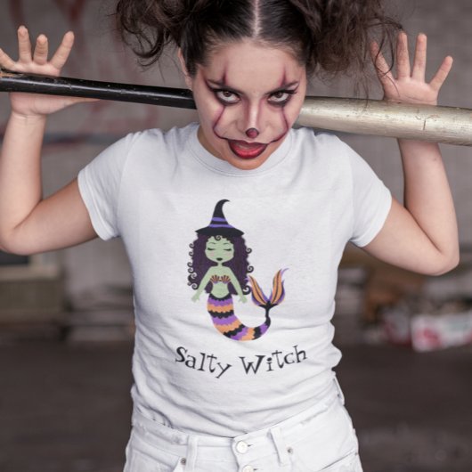 塩辛い魔女ハロウィンマーメイド Tシャツ