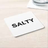 塩辛い スクエアペーパーコースター (アングル)