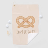 塩辛くかわいいプレおもしろいッツェルのフードユーモア ゴルフタオル (インサイチュ)