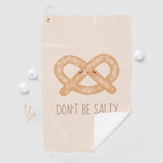 塩辛くかわいいプレおもしろいッツェルのフードユーモア ゴルフタオル (インサイチュ)