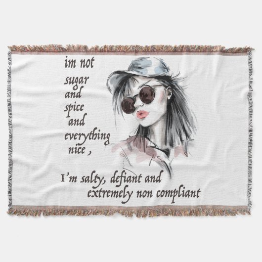 塩辛く反抗的な スローブランケット (正面)