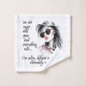 塩辛く反抗的な バスタオルセット (ウォッシュタオル)