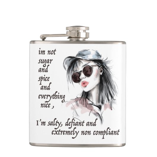 塩辛く反抗的な フラスク (正面)