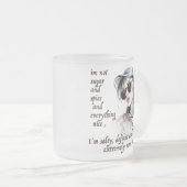 塩辛く反抗的な フロストグラスマグカップ (正面右)