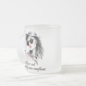 塩辛く反抗的な フロストグラスマグカップ (正面左)