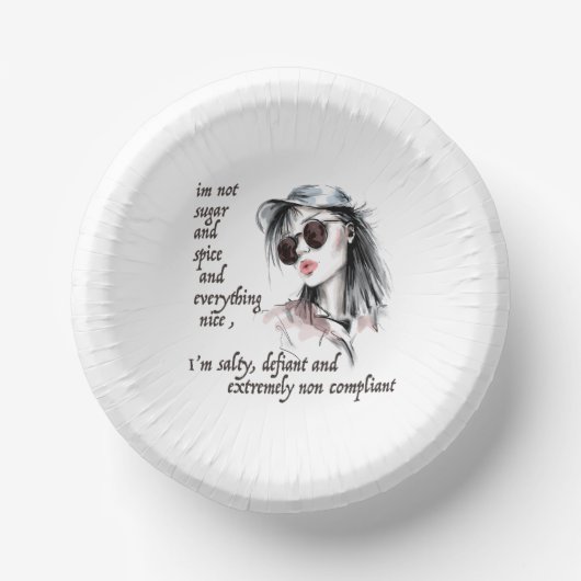 塩辛く反抗的な ペーパーボウル (正面)