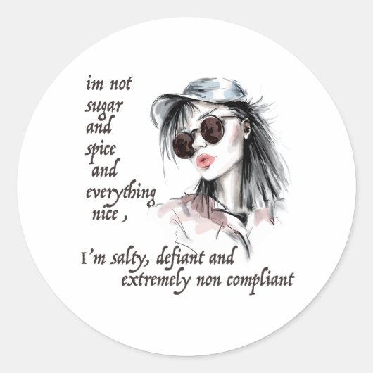 塩辛く反抗的な ラウンドシール (正面)