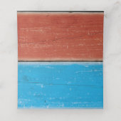 塩辛キス赤と青の折り畳み座席表 プレイスカード (内部開封)