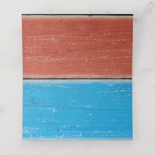 塩辛キス赤と青の折り畳み座席表 プレイスカード (内部開封)