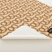 塩辛ツイストブレッドプレッツェルパターン、独自のイニシャル シェルパブランケット (3/4)