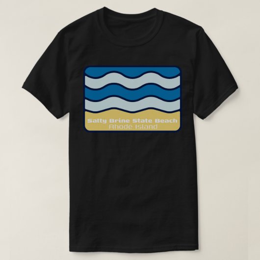 塩辛ブライン州ビーチロードアイランドクラッシュ波 Tシャツ (デザイン正面)
