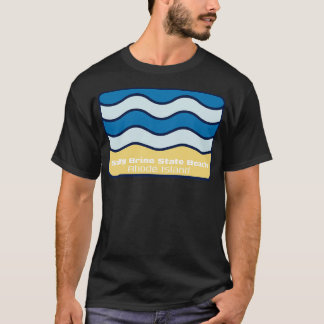 塩辛ブライン州ビーチロードアイランドクラッシュ波 Tシャツ
