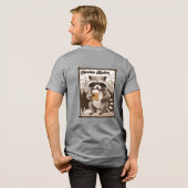 塩 – ヴィンテージラクーンマウンテンいたずら屋外 トライブレンドTシャツ (フル背面)