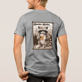 塩 – ヴィンテージラクーンマウンテンいたずら屋外 トライブレンドTシャツ (裏面)