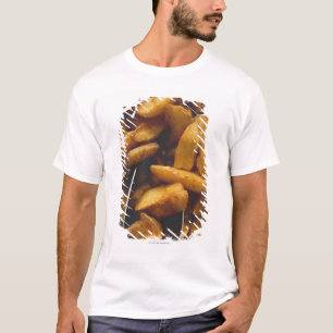 塩(詳細)が付いているポテトのくさび Tシャツ