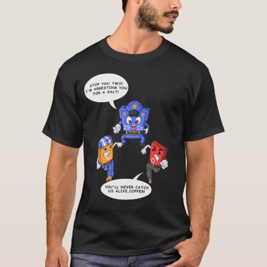 塩・銅周期表 Tシャツ (正面)