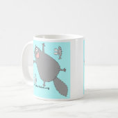 塵のバニーおよび飛んでいるなマグロのマグ コーヒーマグカップ (正面左)