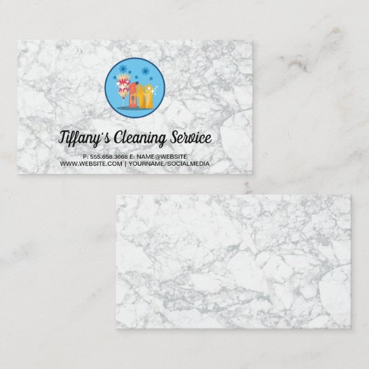 塵取り清掃用品手袋 名刺 (正面/裏面)