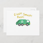 塵取り車ごみ男ごみ収集ダスト ポストカード (正面/裏面)