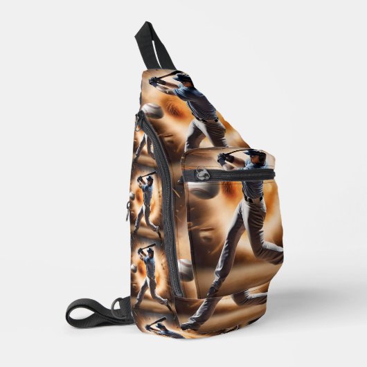 『塵雲の決戦 – ピッチャーの怒り』 スリングバッグ (左コーナー)