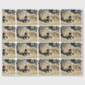 塵雲w/Edgesの砂利道のATV ラッピングペーパー (フラット)