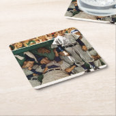 塹壕 スクエアペーパーコースター (アングル)