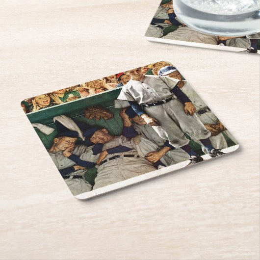 塹壕 スクエアペーパーコースター (アングル)