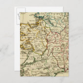 境界がアウトライン化されたアイルランド ポストカード (正面/裏面)