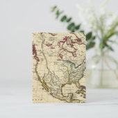 境界が輪郭を描かれた北米 ポストカード (スタンド正面)