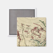 境界が輪郭を描かれた北米 マグネット (正面/裏面)