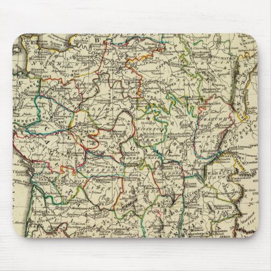 境界が輪郭付きのフランス マウスパッド (正面)