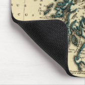 境界が輪郭付きの英国諸島 マウスパッド (コーナー)