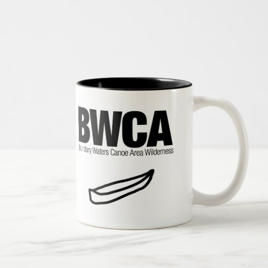 境界は水をまきますカヌー区域の荒野(BWCA)に ツートーンマグカップ (右)