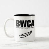境界は水をまきますカヌー区域の荒野(BWCA)に ツートーンマグカップ (左)