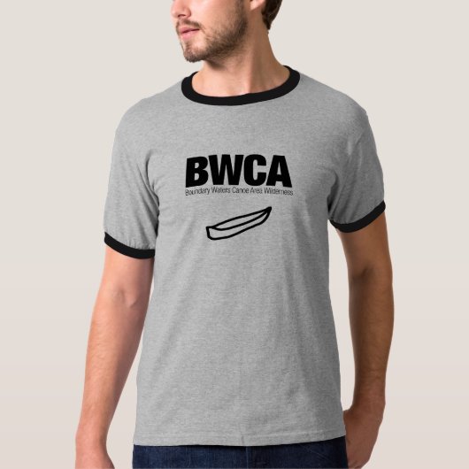 境界は水をまきますカヌー区域の荒野(BWCA)に Tシャツ (正面)